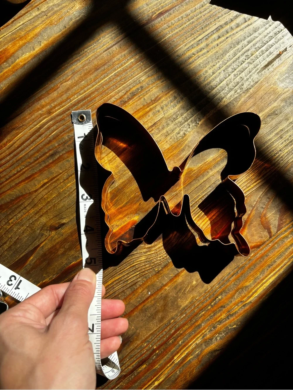Handcrafted Copper Butterfly cookie cutter / Wall Art - Copper Finish